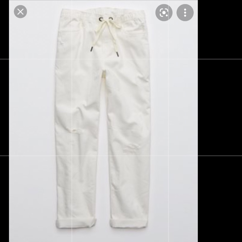 Aerie Chambray Distressed Pant Medium